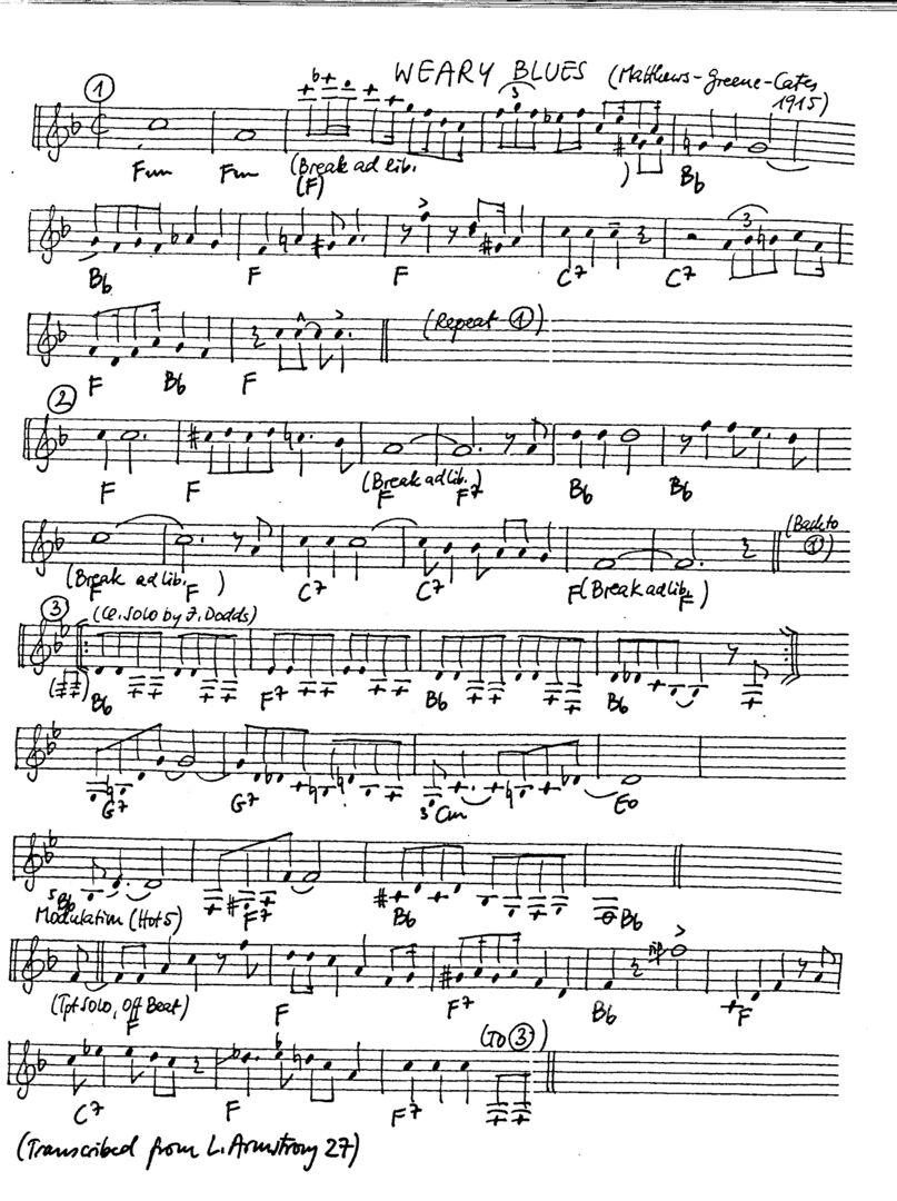 weary blues leadsheet – book us for your next 20s or gatsby event